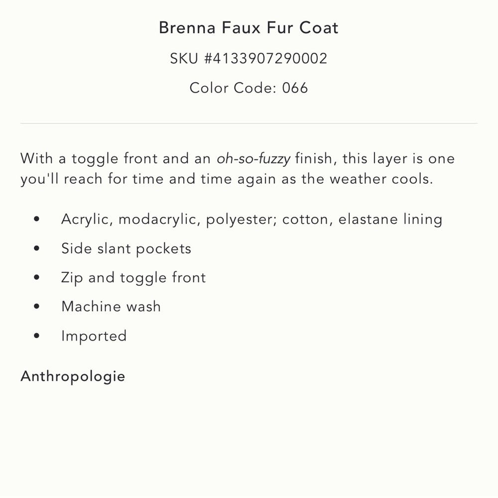 ANTHROPOLOGIE XS Brenna Faux Fur Coat in Pink • Coral Fuzzy Furry Toggle Jacket - Picture 10 of 15